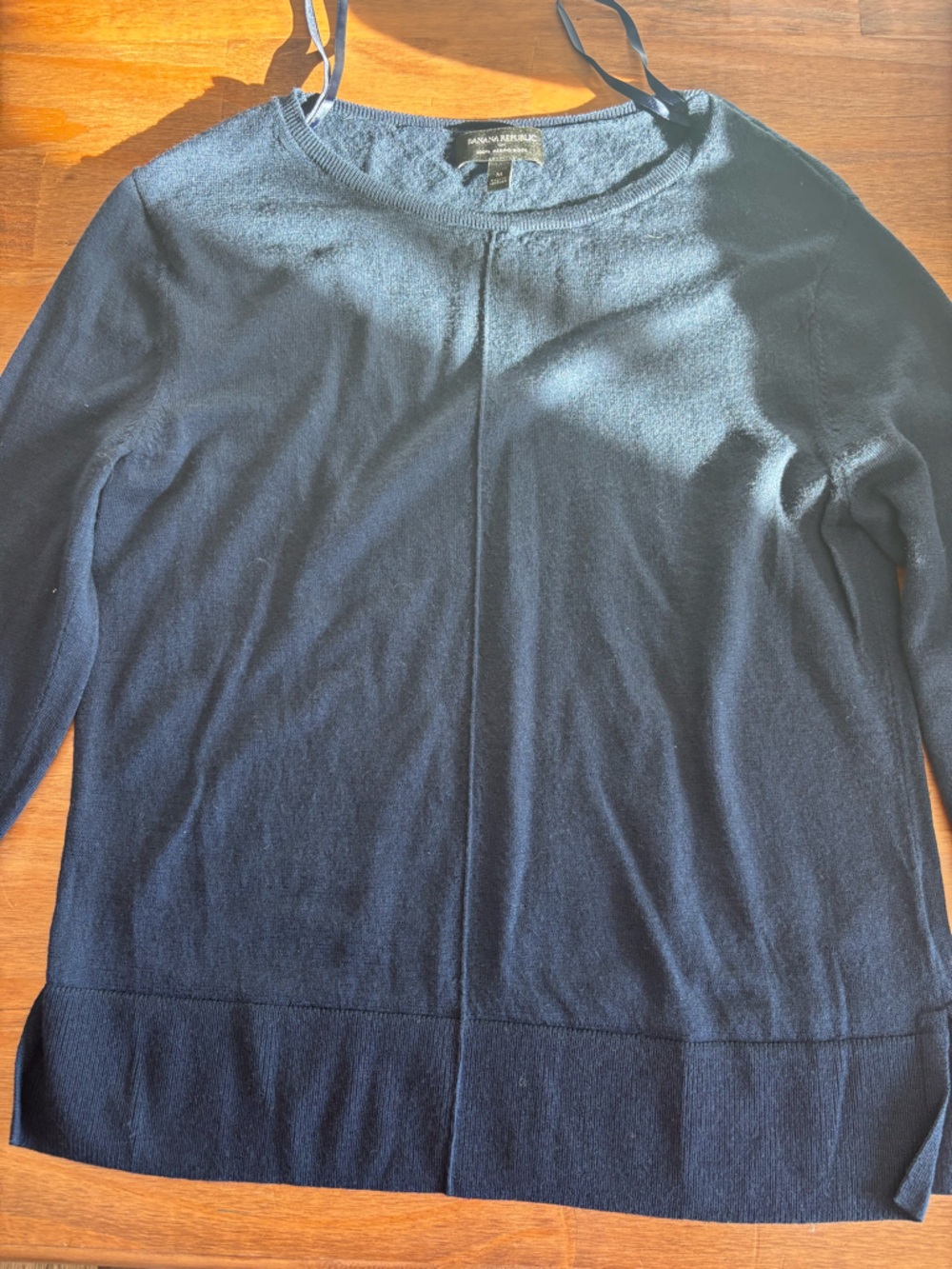 Banana Republic Navy Men's Lightweight Crewneck Sweater